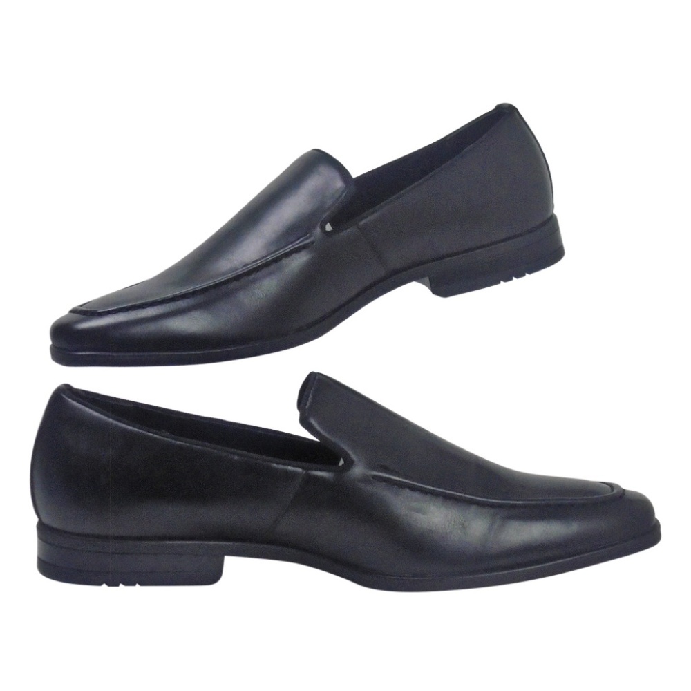Adolfo Loafers Leather Black 10.5 NIB Men's